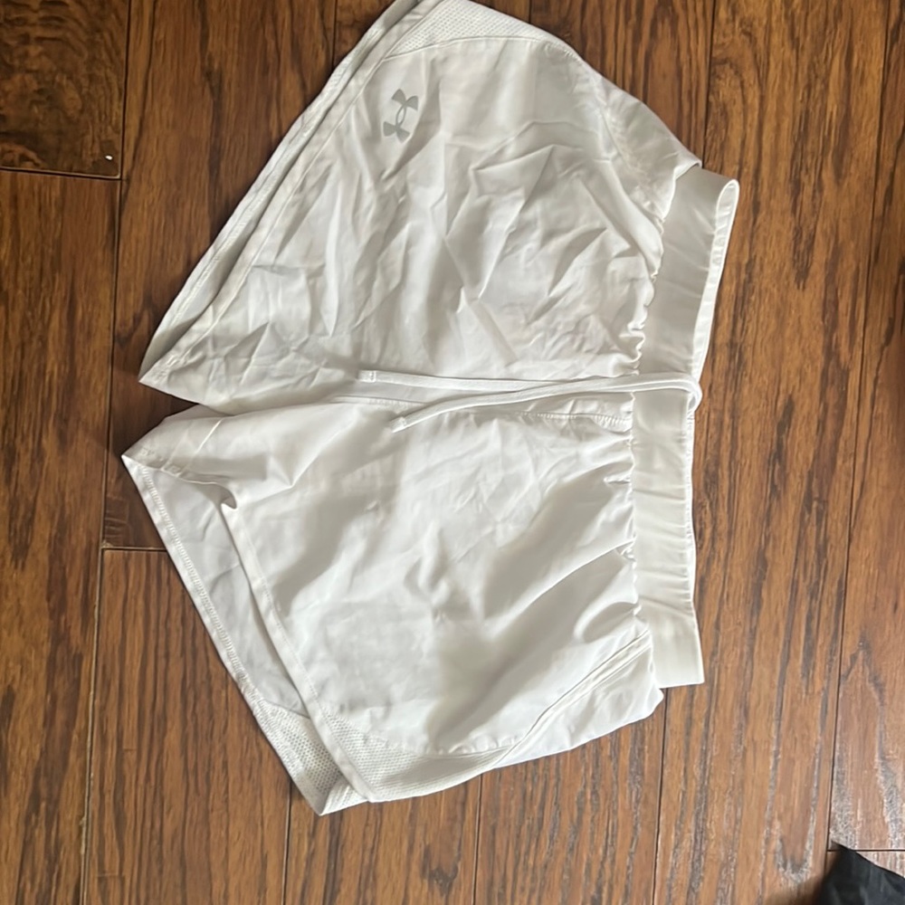Under armour white athletic shorts